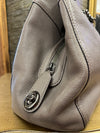 Coach taupe/grey grained leather slouchy handbag