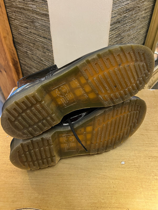 Dr Martins black patent boots Size 6