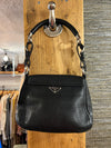 Prada black grain leatherhandbag