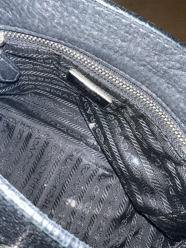 Prada black grain leatherhandbag