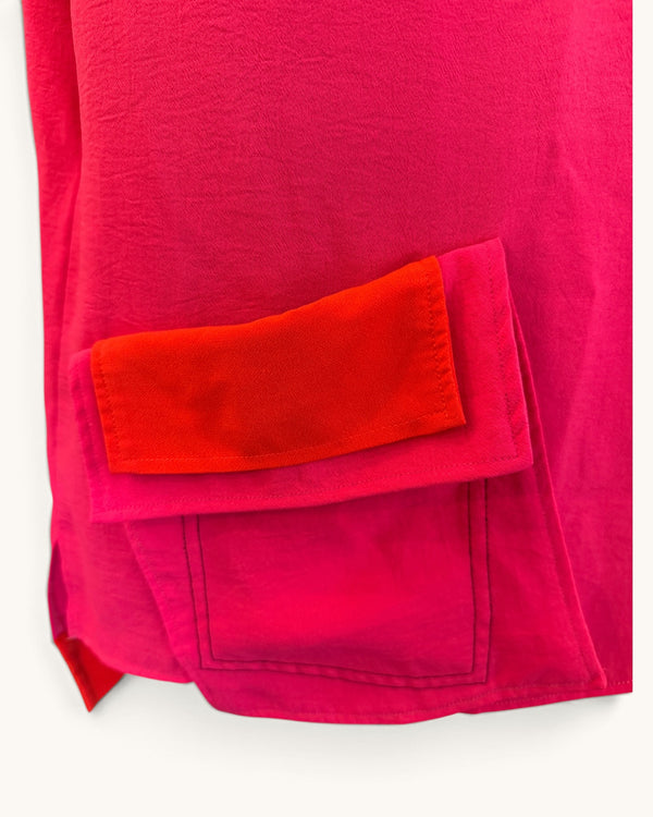I.NCO pink/red box fit top size 10