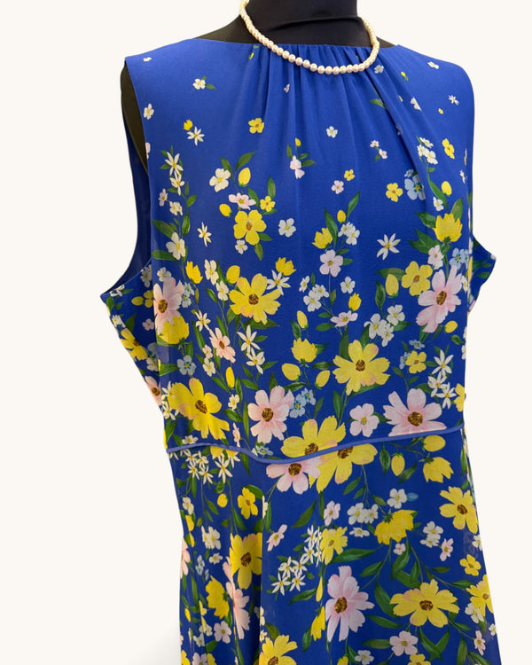Hobbs blue floral dress Size 16