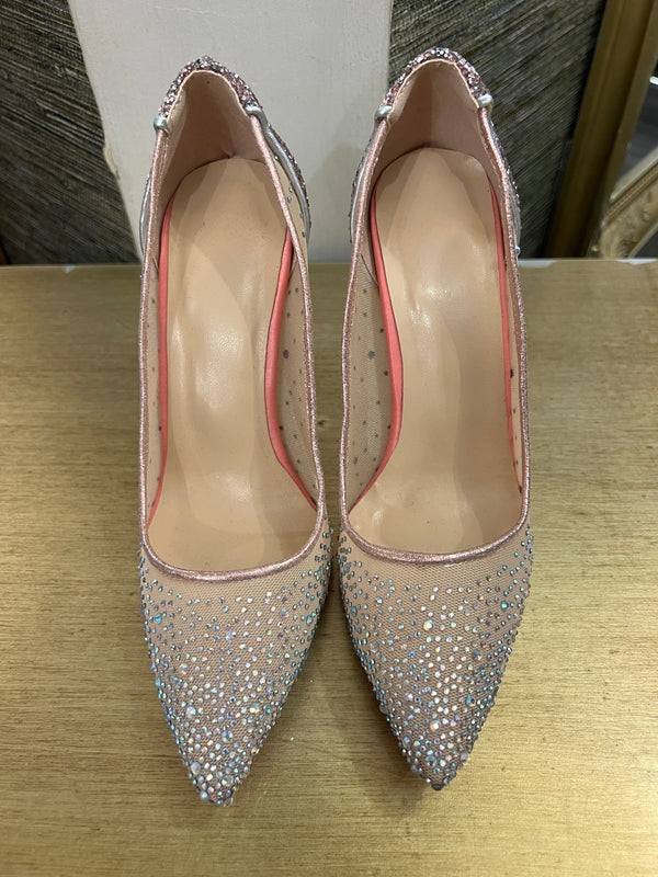 Diamante blush shoes size 4