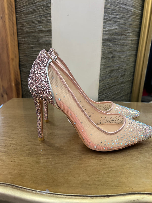 Diamante blush shoes size 4