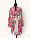 Anonyme Red/cream Star tunic size L
