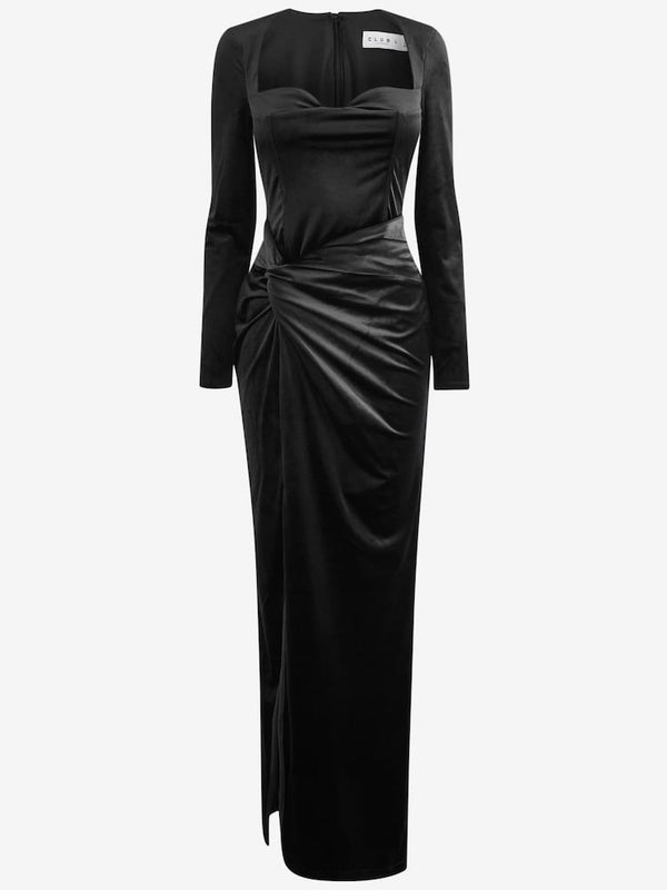 Club London Black Velvet dress size 12