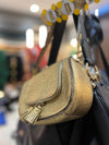 Anya Hindmarsh gold crackle leather handbag