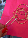 Silver & Gilt Crystal Bangles — Set of 5