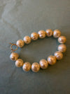 Fresh water Pearl Knotted Bracelet with Silver T-Bar