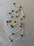 Double row bouton shaped pearl/grey pearl necklace & Bracelet