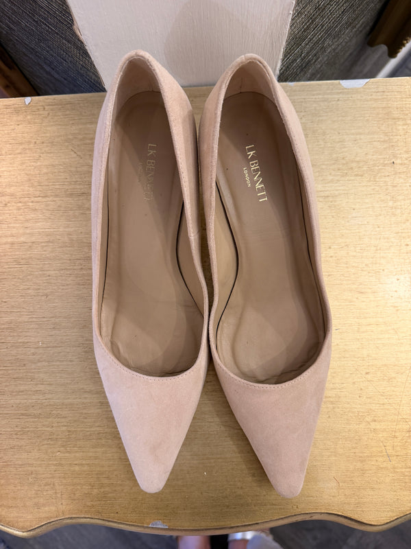 Lk Bennett nude sued shoes size 6
