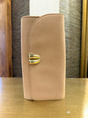 Lk Bennett nude suede handbag