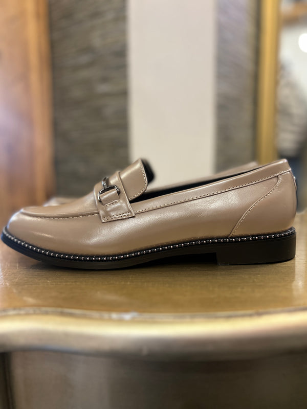 Moda in Pelle Olive green leather loafer size 39