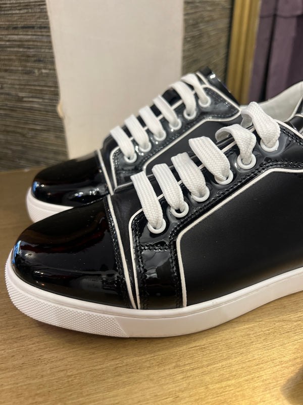 Louboutin black and white trainers 38.5