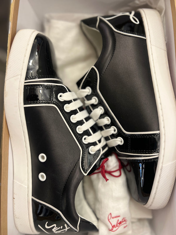 Louboutin black and white trainers 38.5