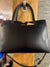 DKNY black leather tote handbag