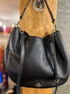 Coach black calf leather handbag