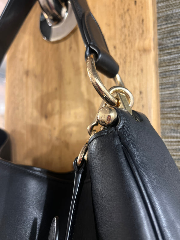 Coach black calf leather handbag