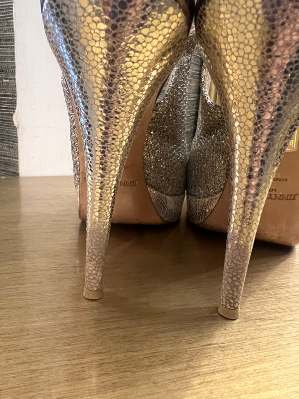 Jimmy Choo gold heels size 40
