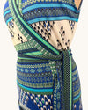 Diane Von Furstenberg Wrap Dress – Blue & Green Print, Size 10
