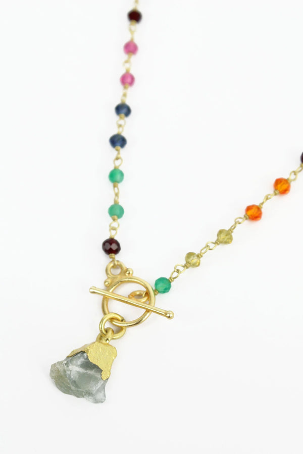 My Doris Rainbow Chain with Stone Pendent