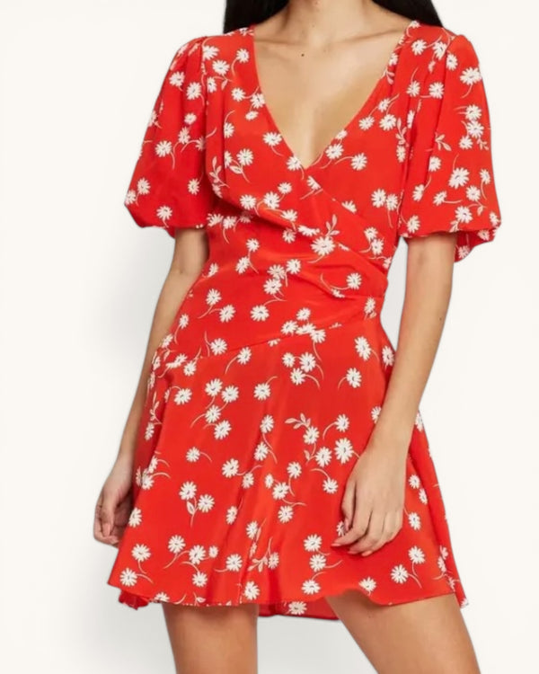 Beds and Bridge coral silk dress size 12