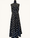L K Bennett black/white spotty dress size 10