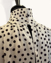 Claudia C white/black spotty dress size 10