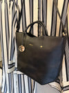 Furla black Steffano leather tote handbag