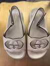 Gucci White interlocking sandals size 40