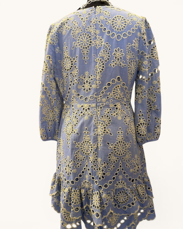 Mint velvet blue and lemon dress Size 12