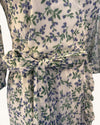 Ganni Blue/Green Floral Wrap Dress Size 8