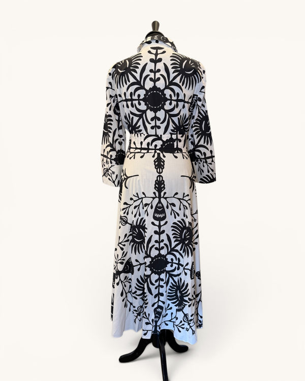 Zara black and white shirt dress size small