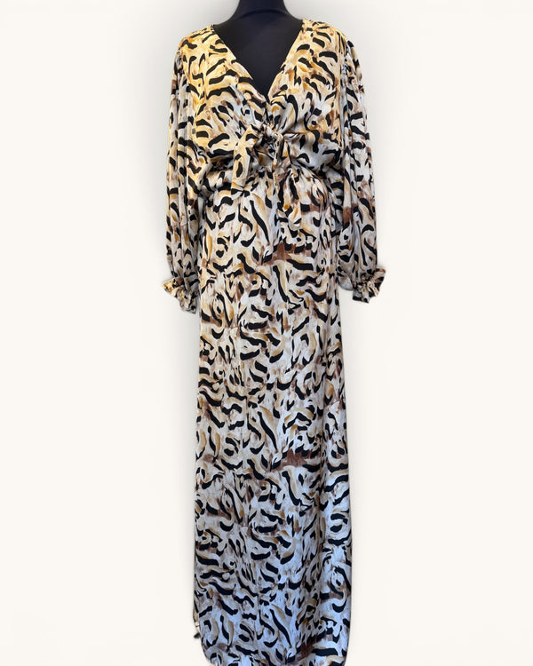 Briefly leopard satin dress size 2 (10)