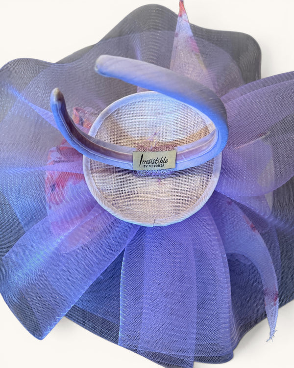 Irresistible Lilac Floral Dress & Matching Fascinator Size 10
