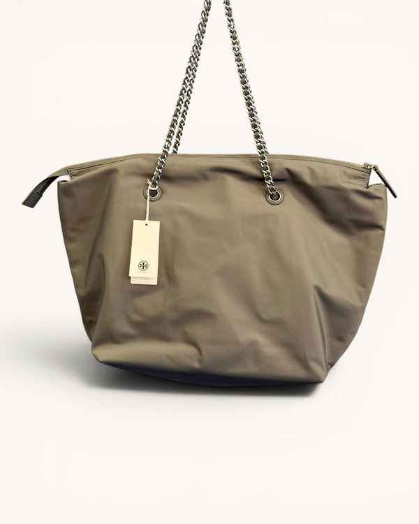 Tory Burch khaki Ella chain tote