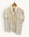 Burberry cream linen shirt size 10