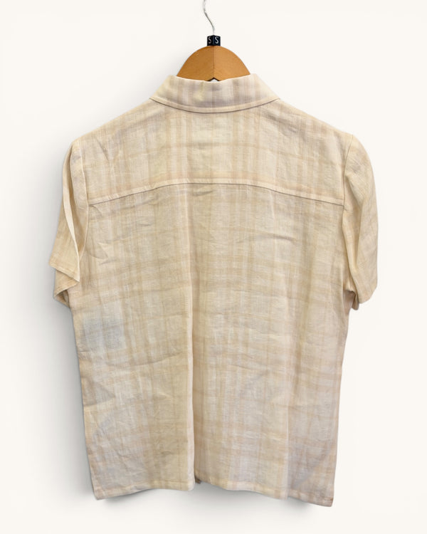 Burberry cream linen shirt size 10