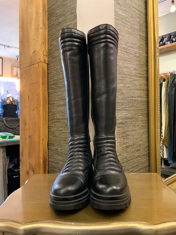 Moda black long boots Size 6