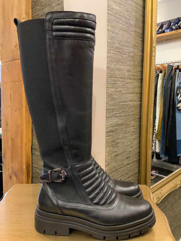 Moda black long boots Size 6