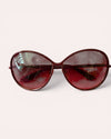 Tom Ford Iris Dark Brown & Gold Sunglasses