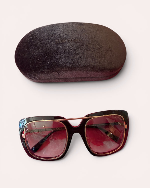 Tom Ford Marissa Black & Gold Sunglasses