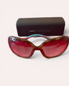 Marc Jacobs Retro Tortoiseshell Sunglasses with Green Arms