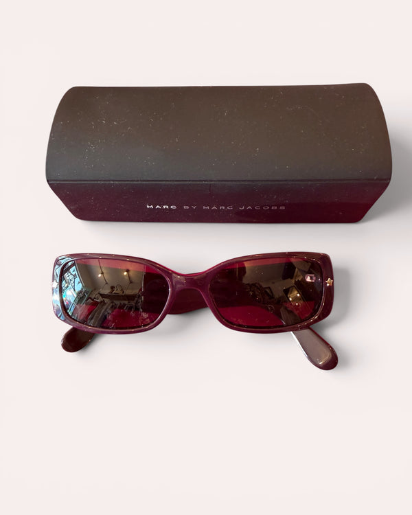 Marc Jacobs Dark Purple Silver Star Retro Sunglasses