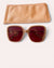Chloe Marcie cream square sunglasses