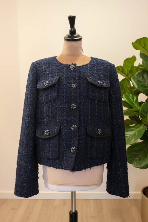 Self-Portrait Navy Jacket – Size 14