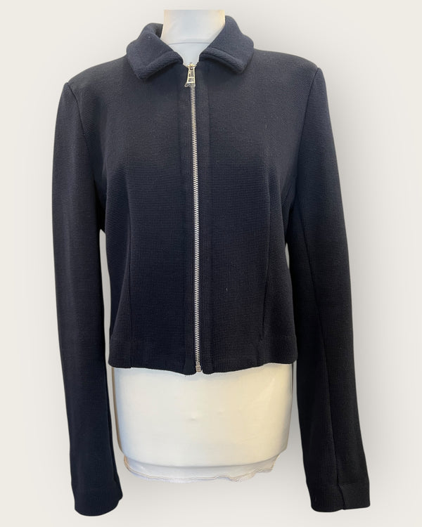 Whistles navy knitted Jacket Size 12