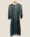 Traffic People Blue a leopard dress size small