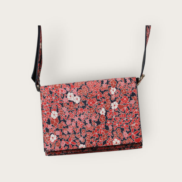 Victoria Beckham red floral handbag