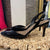 Reiss Black Patent Sling back size 40